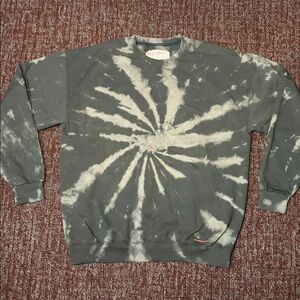 KB custom one of a kind hand dyed tie-dye crewneck contrast stitching slouchy XL